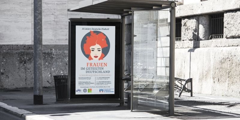 Plakat zur Veranstaltungsreihe "Frauen im geteilten Deutschland"